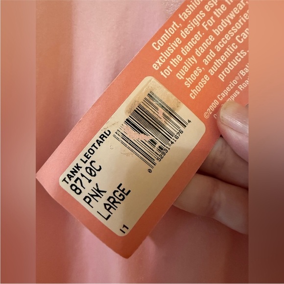 Capezio Tank Ballet Leotard Vintage Y2K Made USA Pink Velvety Feel NWT Large - Picture 9 of 9